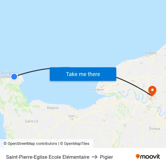 Saint-Pierre-Eglise Ecole Elémentaire to Pigier map