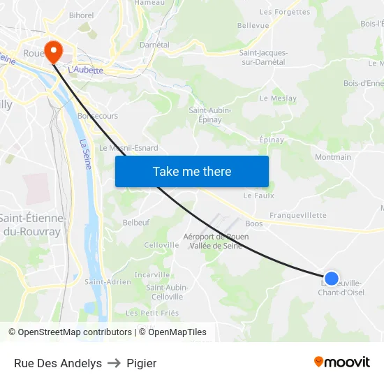 Rue Des Andelys to Pigier map