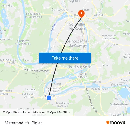 Mitterrand to Pigier map