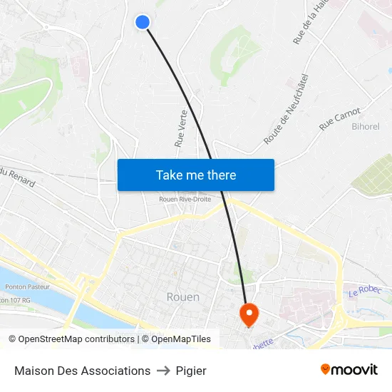 Maison Des Associations to Pigier map