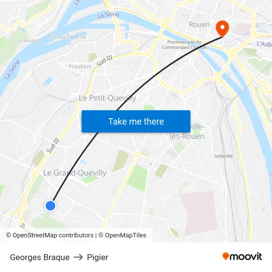 Georges Braque to Pigier map