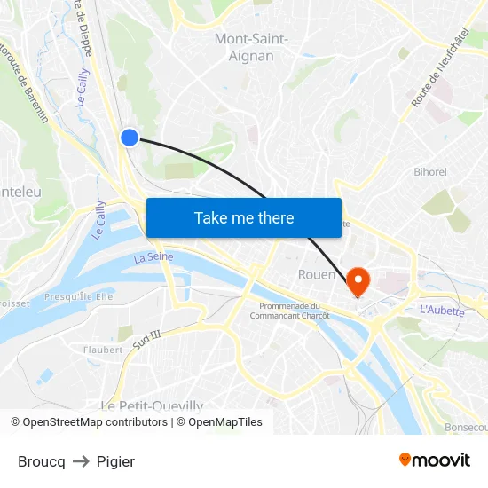 Broucq to Pigier map