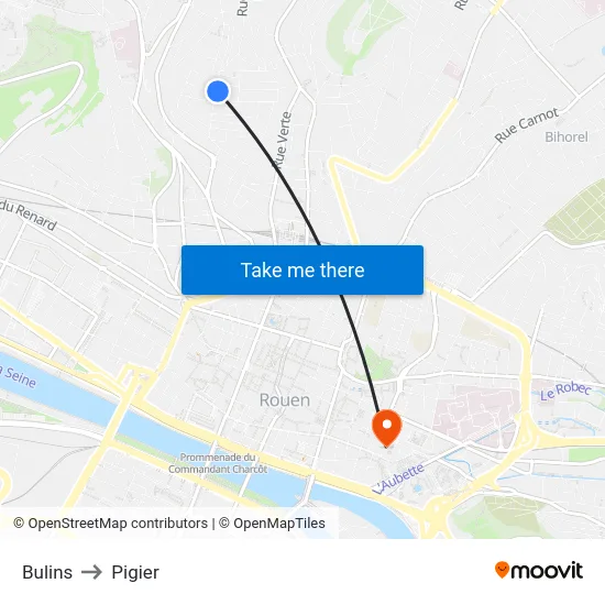 Bulins to Pigier map