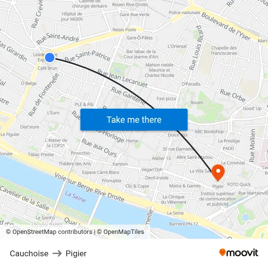 Cauchoise to Pigier map