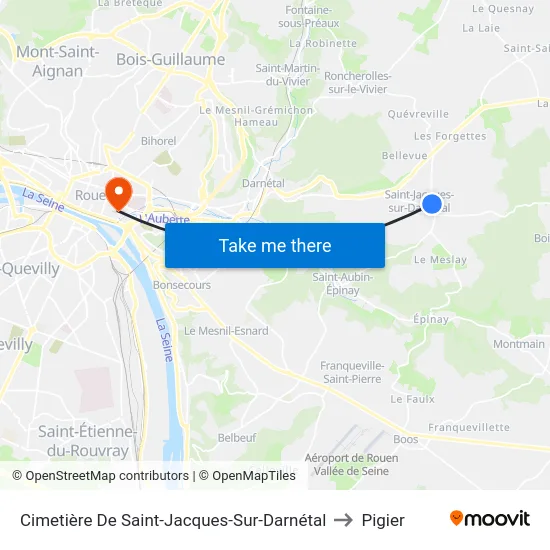 Cimetière De Saint-Jacques-Sur-Darnétal to Pigier map