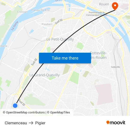Clemenceau to Pigier map