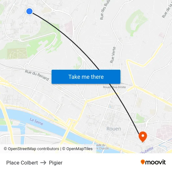 Place Colbert to Pigier map
