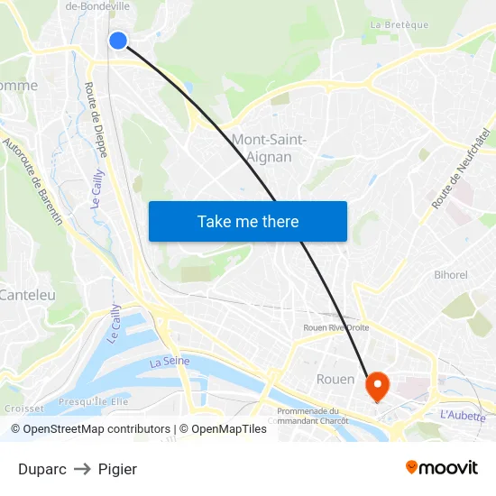 Duparc to Pigier map