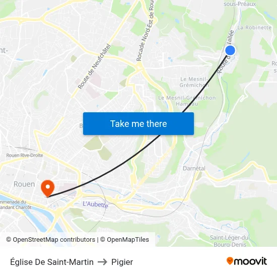 Église De Saint-Martin to Pigier map