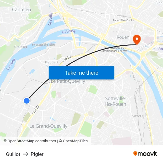 Guillot to Pigier map