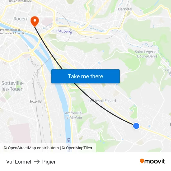Val Lormel to Pigier map