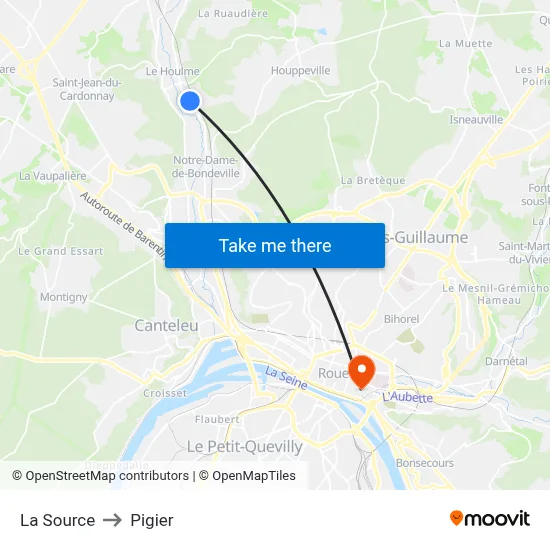 La Source to Pigier map
