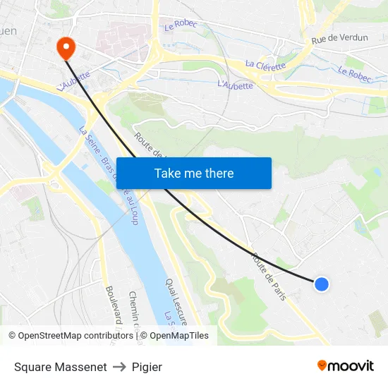 Square Massenet to Pigier map