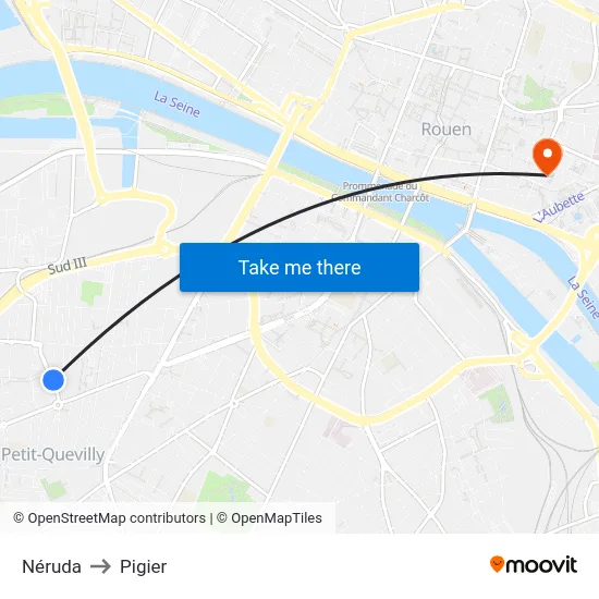 Néruda to Pigier map