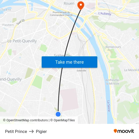 Petit Prince to Pigier map