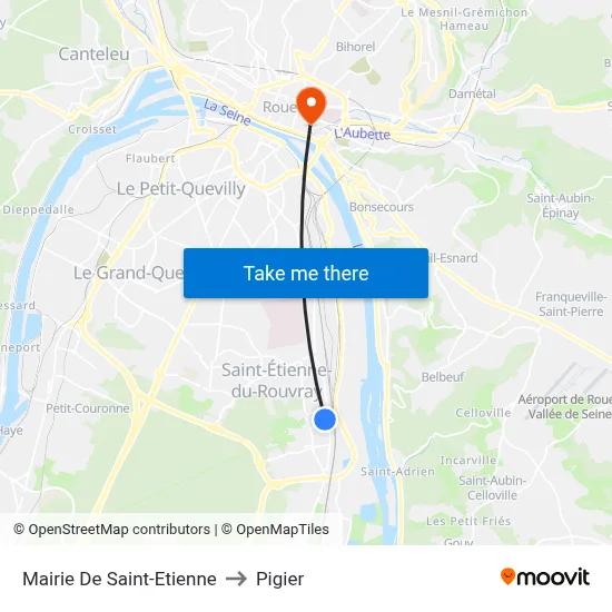 Mairie De Saint-Etienne to Pigier map