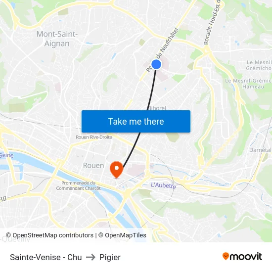 Sainte-Venise - Chu to Pigier map