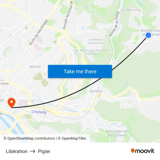 Libération to Pigier map