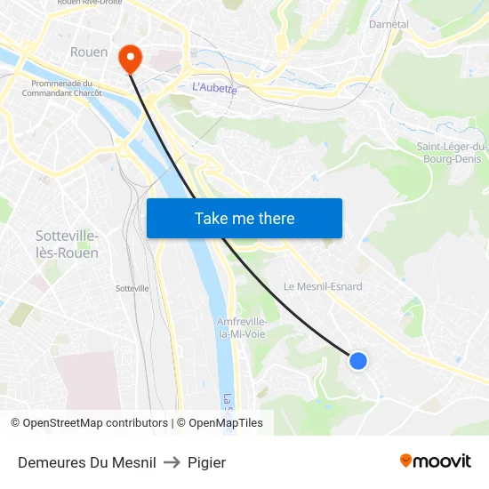 Demeures Du Mesnil to Pigier map