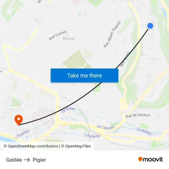 Galilée to Pigier map