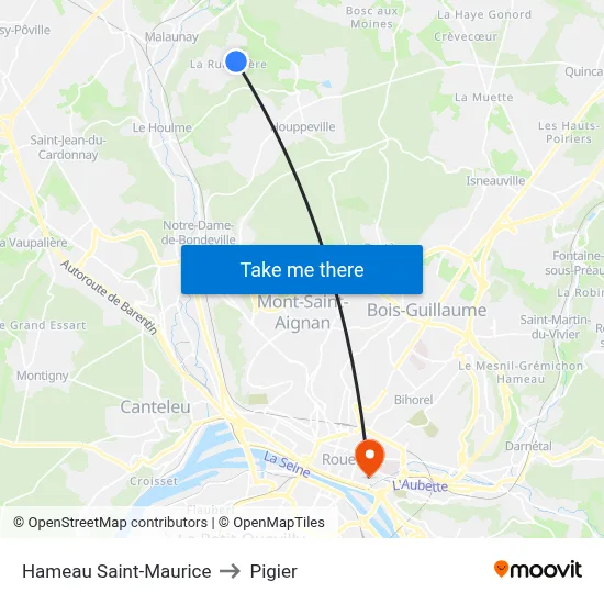 Hameau Saint-Maurice to Pigier map
