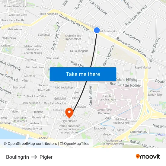 Boulingrin to Pigier map