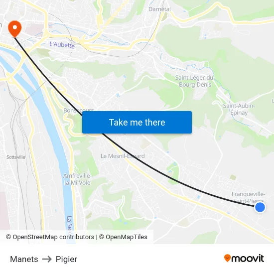 Manets to Pigier map