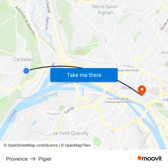 Provence to Pigier map