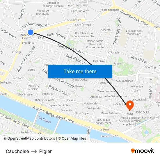Cauchoise to Pigier map