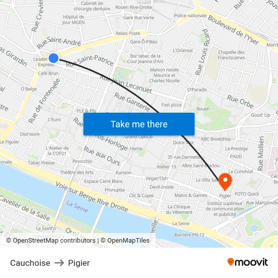 Cauchoise to Pigier map