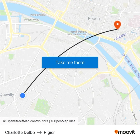 Charlotte Delbo to Pigier map