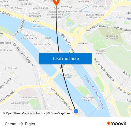 Carsat to Pigier map
