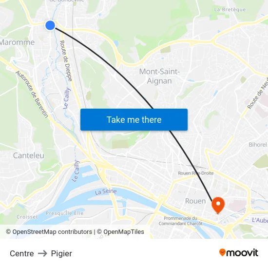 Centre to Pigier map