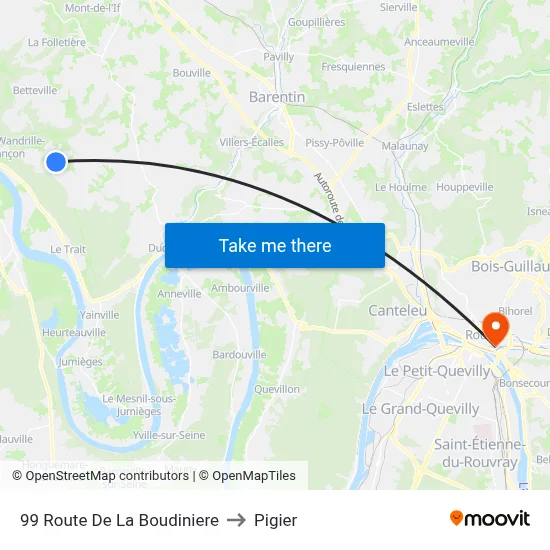 99 Route De La Boudiniere to Pigier map