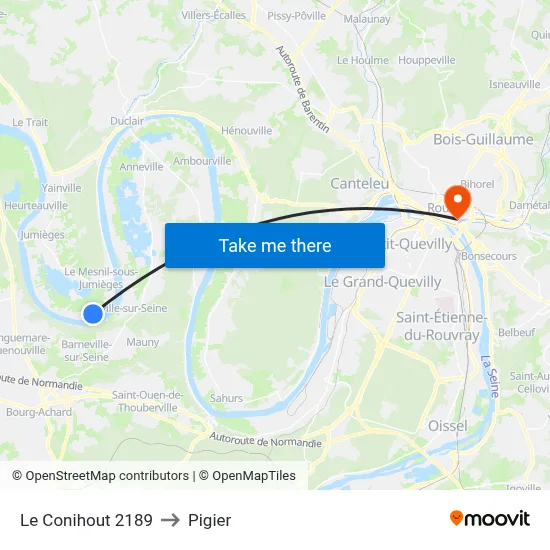 Le Conihout 2189 to Pigier map