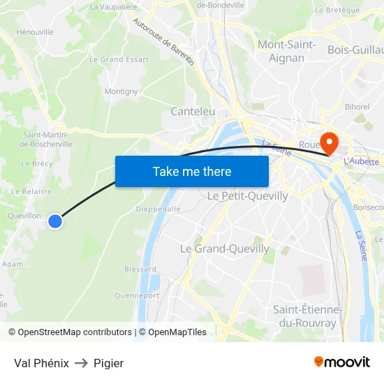 Val Phénix to Pigier map