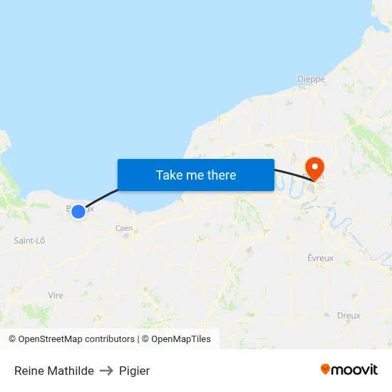 Reine Mathilde to Pigier map