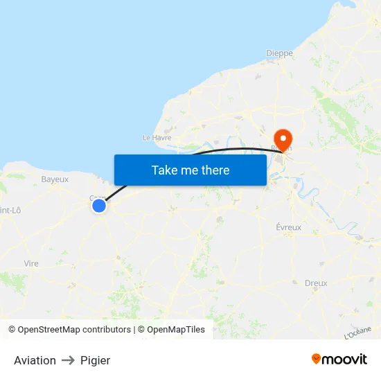 Aviation to Pigier map