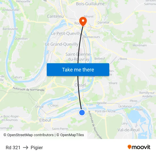 Rd 321 to Pigier map