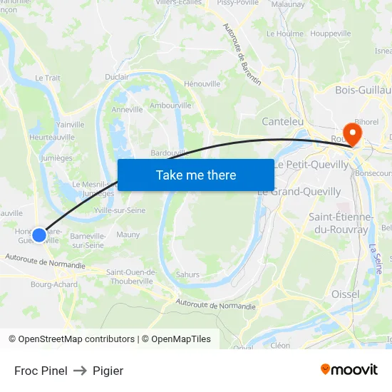 Froc Pinel to Pigier map