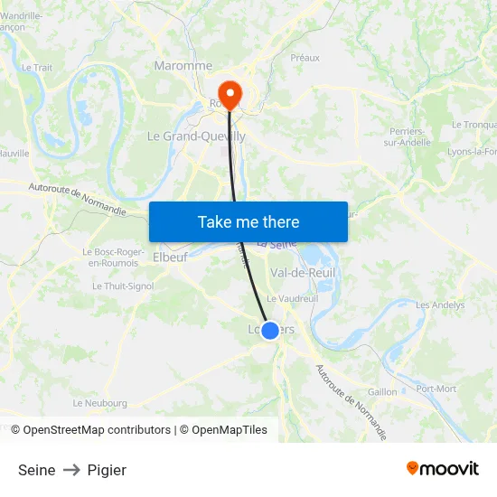 Seine to Pigier map