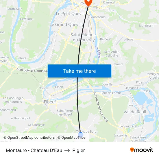 Montaure - Château D'Eau to Pigier map