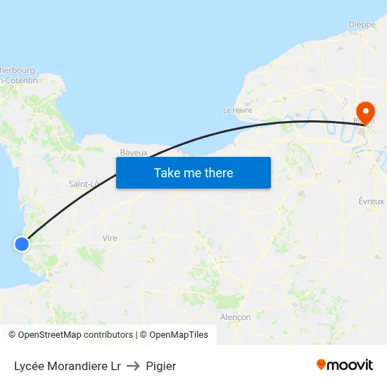 Lycée Morandiere Lr to Pigier map