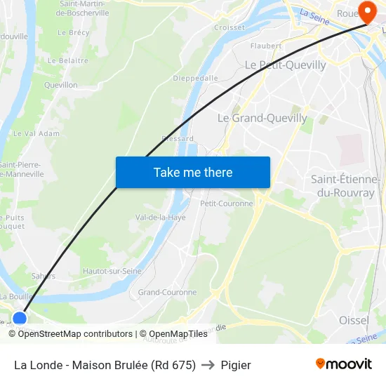 La Londe - Maison Brulée (Rd 675) to Pigier map