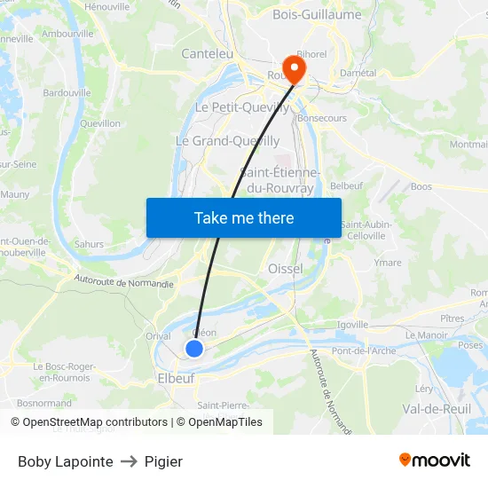 Boby Lapointe to Pigier map
