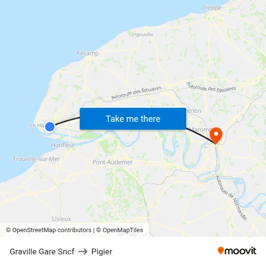 Graville Gare Sncf to Pigier map