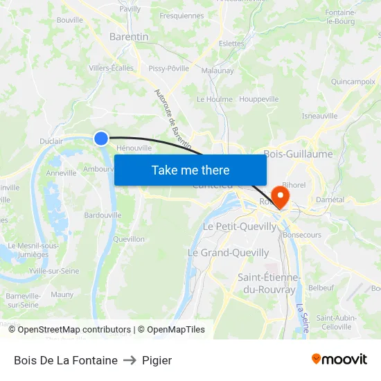 Bois De La Fontaine to Pigier map