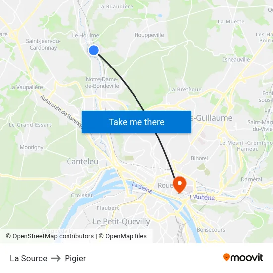 La Source to Pigier map