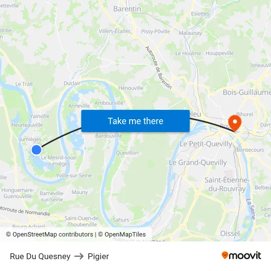 Rue Du Quesney to Pigier map
