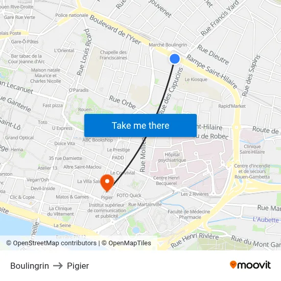 Boulingrin to Pigier map